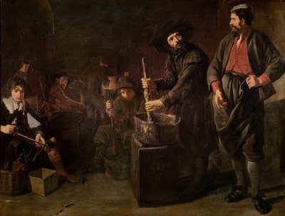 Interior of a Glass-making Workshop in Amsterdam by Jacob or Jacques van Loo